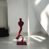 sculpture cobra stylisé rouge