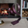 sculpture abstraite métal violet