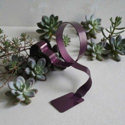 sculpture abstraite métal violet