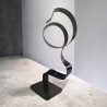sculpture abstraite gris noir
