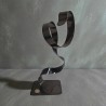 sculpture abstraite gris noir