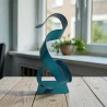 Sculpture abstraite bleu turquoise