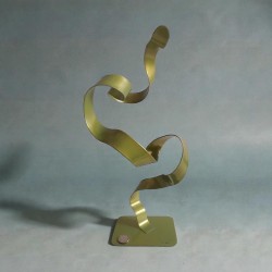 sculpture abstraite vert anis