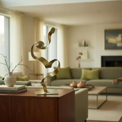 sculpture abstraite vert anis