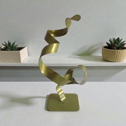 sculpture abstraite vert anis