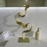 sculpture abstraite vert anis