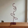 sculpture abstraite métal rouge