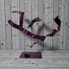 sculpture abstraite métal violet