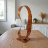 sculpture ruban de Mobius orange