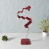 sculpture abstraite métal rouge