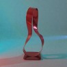 sculpture ruban de Mobius rouge