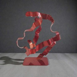 sculpture abstraite cuivre
