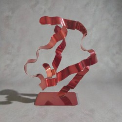 sculpture abstraite cuivre