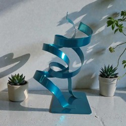 sculpture abstraite en métal