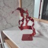 sculpture abstraite métal rouge