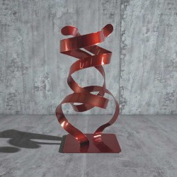 sculpture abstraite couleur cuivre