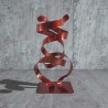 sculpture abstraite couleur cuivre