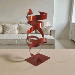 sculpture abstraite couleur cuivre