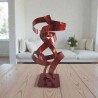 sculpture abstraite couleur cuivre
