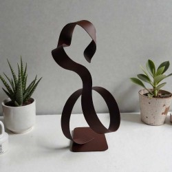 sculpture abstraite rouille