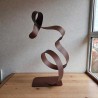 sculpture abstraite rouille