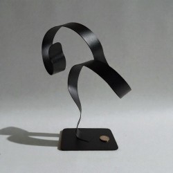 sculpture abstraite noire