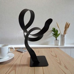 sculpture abstraite noire