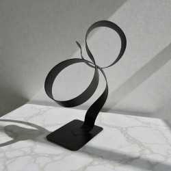 sculpture abstraite noire