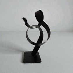 sculpture abstraite noire