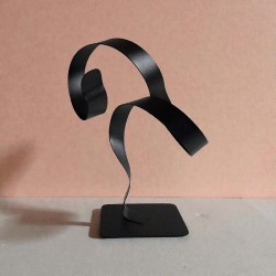 sculpture abstraite noire