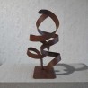 sculpture abstraite couleur rouille