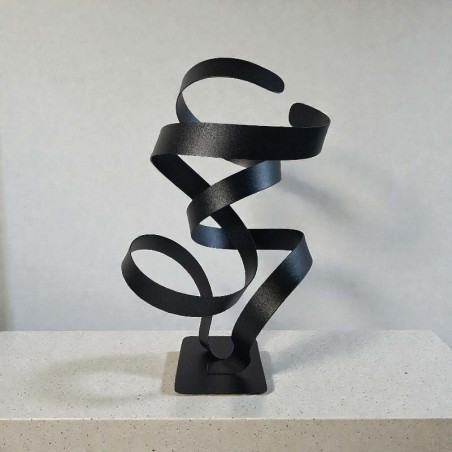 sculpture abstraite couleur noir