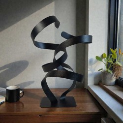 sculpture abstraite couleur noir