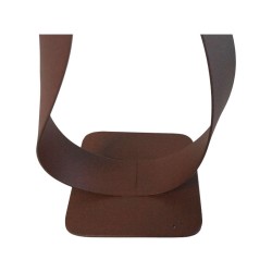 Création sculpture abstraite, décor moderne en métal, ruban de Möbius moyen modèle 25 cm, couleur rouille