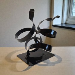 sculpture abstraite couleur noir