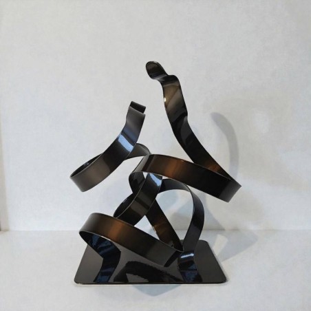 sculpture abstraite couleur noir
