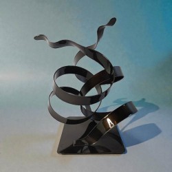 sculpture abstraite couleur noir