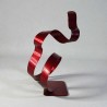 sculpture abstraite métal rouge
