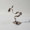 sculpture métal ruban torsadé chrome