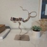 sculpture métal ruban torsadé chrome
