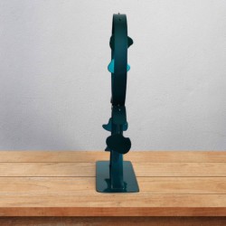 Création abstraite en métal fait main bleu turquoise