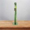 Sculpture abstraite en métal fait main vert anis