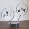 Objet décoratif fait main en métal chrome