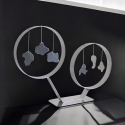 Objet décoratif fait main en métal chrome