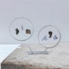 Objet décoratif fait main en métal chrome