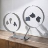 Objet décoratif fait main en métal chrome