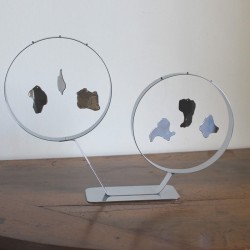 Objet décoratif fait main en métal chrome