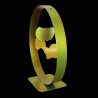Sculpture abstraite métal vert anis