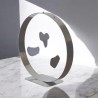 Sculpture abstraite métal chrome