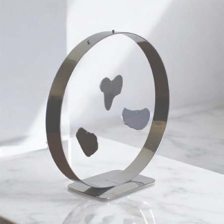 Sculpture abstraite métal chrome Sculpture abstraite métal chrome